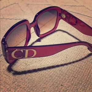 Christian Dior red sun glasses